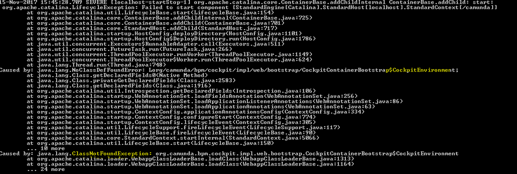 Camunda Startup Error Camunda Platform 7 Process Engine Camunda 