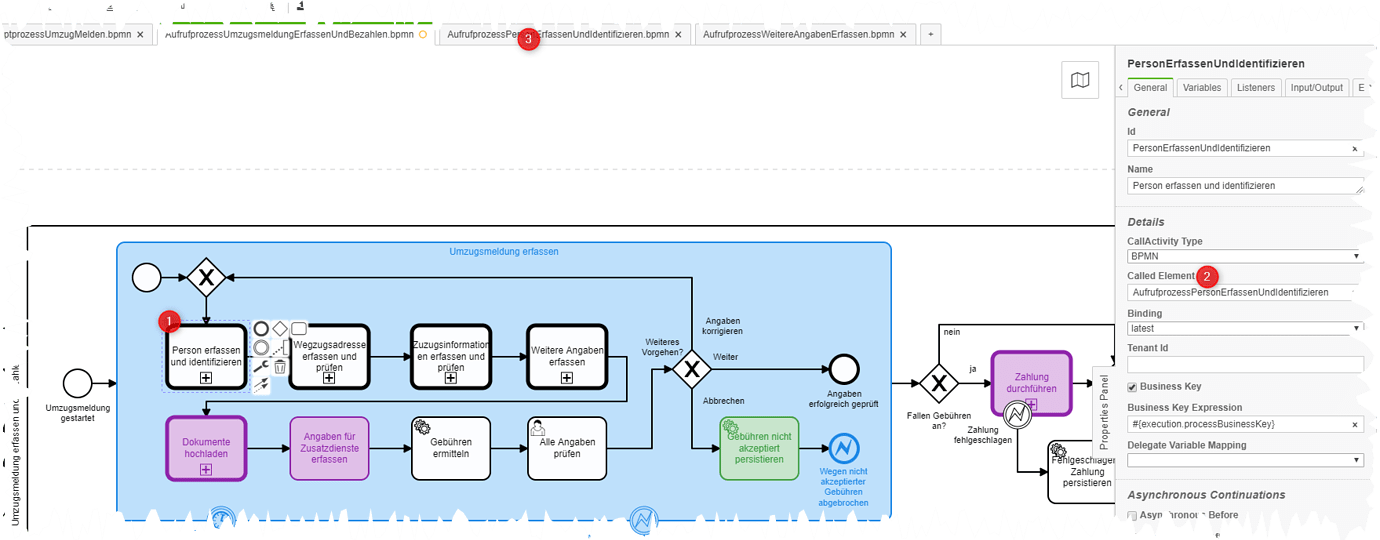 Just control-click to open bpmn-file of subprocess - Modeler - Camunda ...