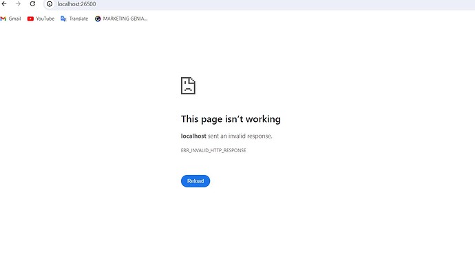 page not working