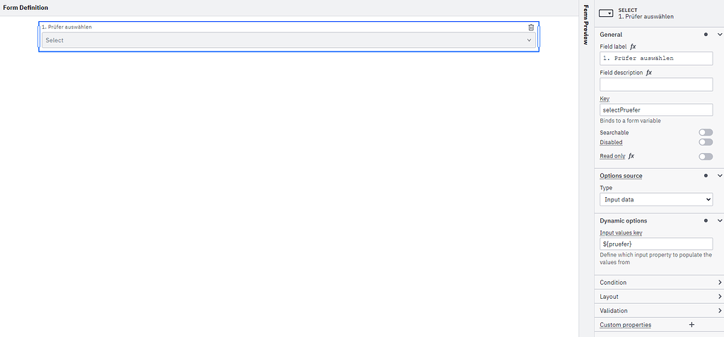 Dynamic input for select box - Camunda 7 Topics - Camunda Forum