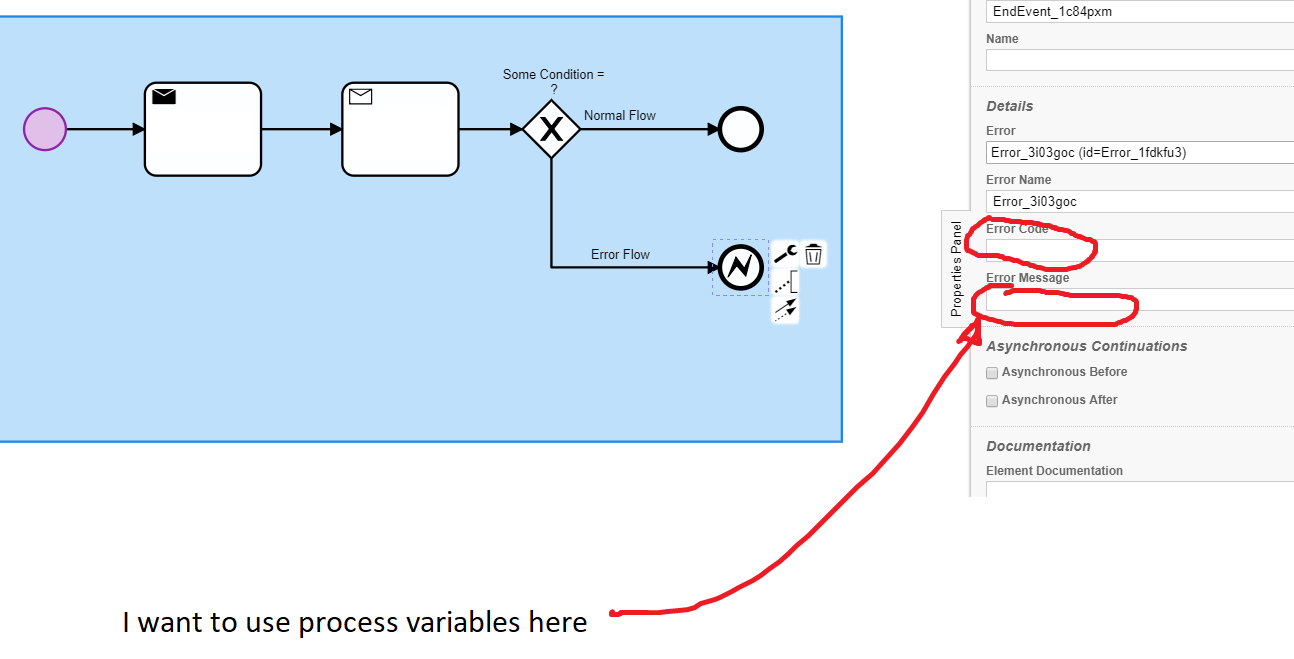 Using Process Variables As Error Code/message In Error End Events ...