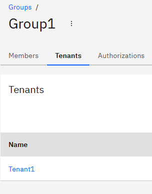 Group assigned tenants