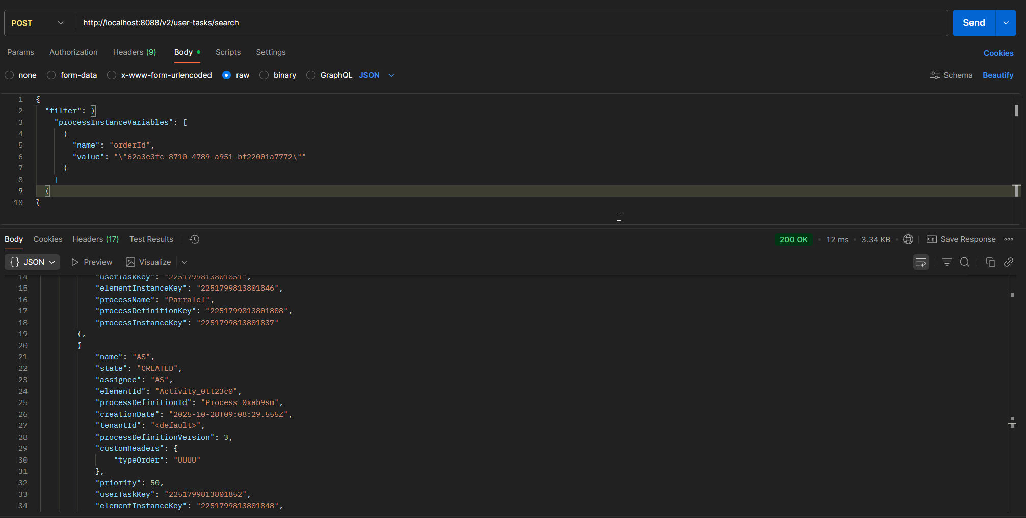 Cammunda 8.8 REST API problem with UserTask variable filter - Camunda 8 ...